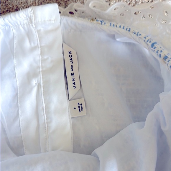 Janie and Jack Blue and White Tweed Dress - Picture 2 of 5